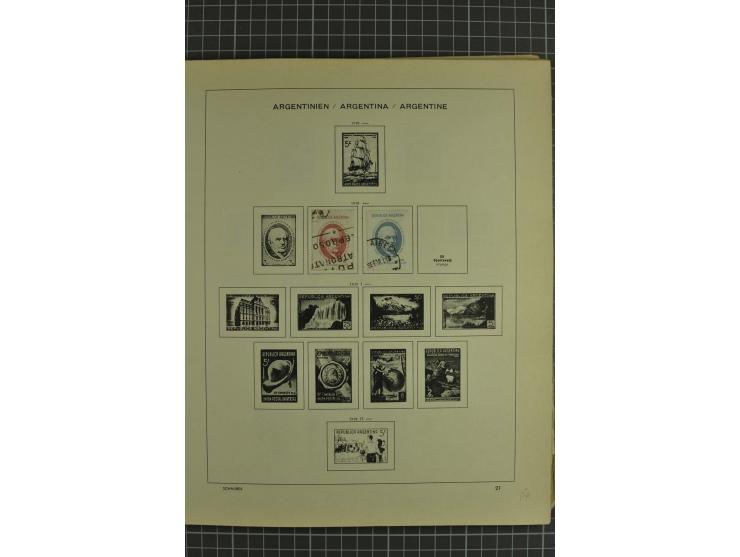 1858/1960 (ca.), kleine Sammlung inklusive Staaten, dabei 29 Werte Corrientes