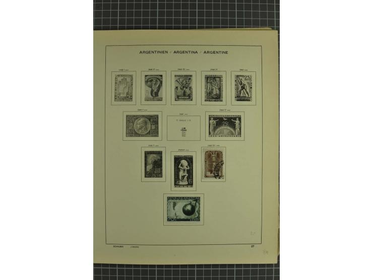 1858/1960 (ca.), kleine Sammlung inklusive Staaten, dabei 29 Werte Corrientes