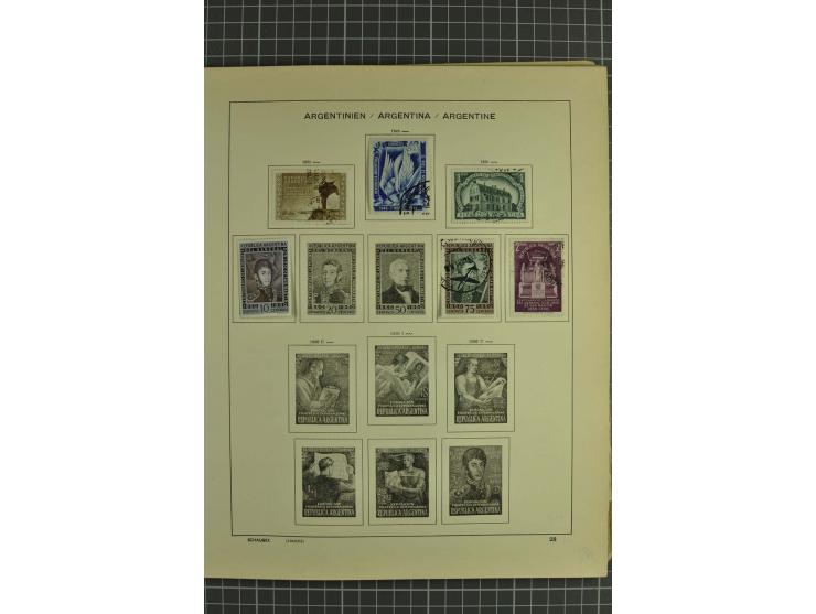 1858/1960 (ca.), kleine Sammlung inklusive Staaten, dabei 29 Werte Corrientes