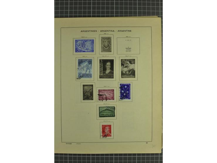 1858/1960 (ca.), kleine Sammlung inklusive Staaten, dabei 29 Werte Corrientes