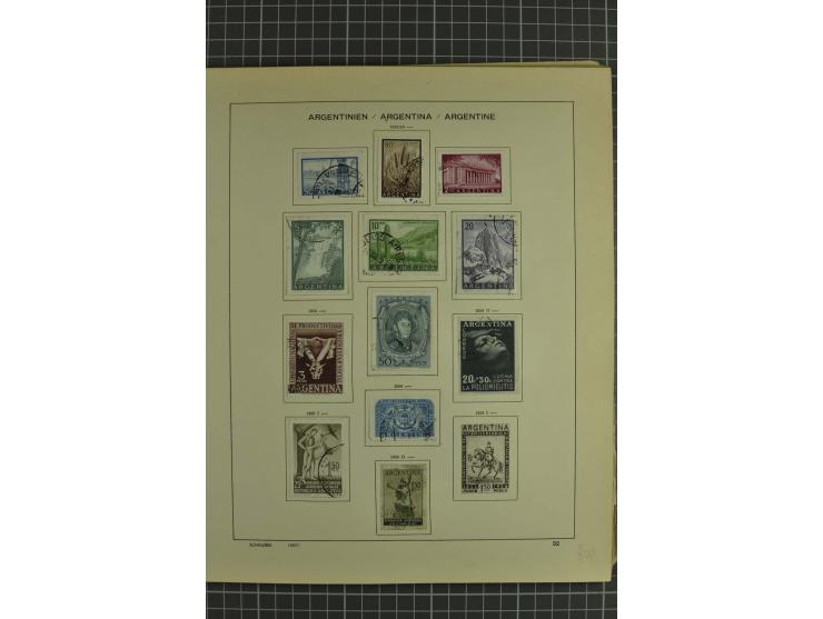 1858/1960 (ca.), kleine Sammlung inklusive Staaten, dabei 29 Werte Corrientes