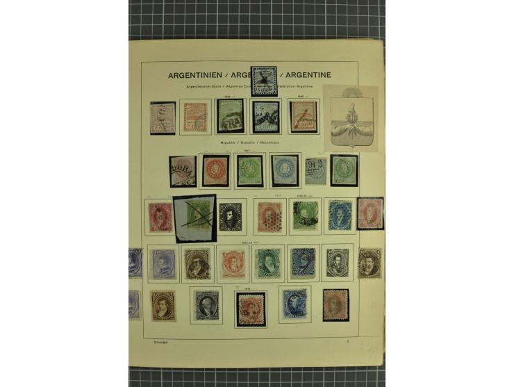 1858/1960 (ca.), kleine Sammlung inklusive Staaten, dabei 29 Werte Corrientes