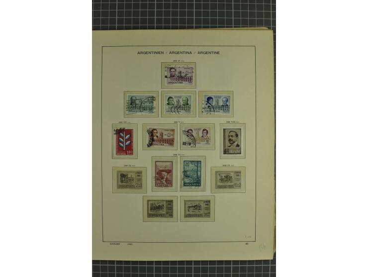 1858/1960 (ca.), kleine Sammlung inklusive Staaten, dabei 29 Werte Corrientes