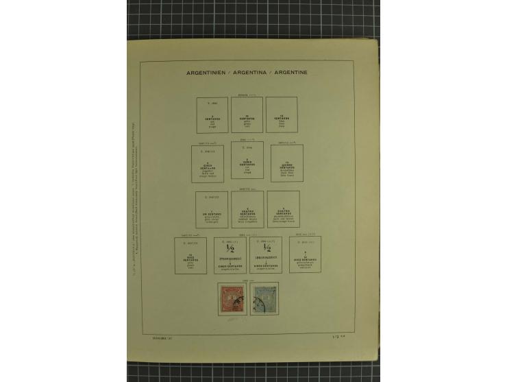 1858/1960 (ca.), kleine Sammlung inklusive Staaten, dabei 29 Werte Corrientes