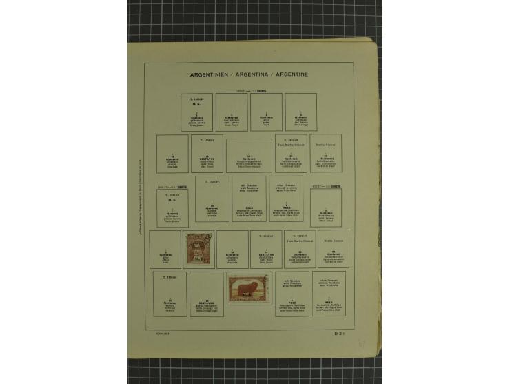 1858/1960 (ca.), kleine Sammlung inklusive Staaten, dabei 29 Werte Corrientes