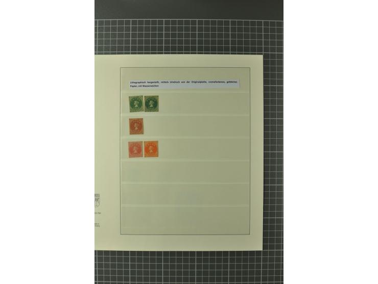 1911/16, Mi.-Nr. 106K (2) und 116U (2), ungebraucht, senkrechtes Paar gestempelt, Nr. II, III (2), sowie ungebraucht ohne Gum