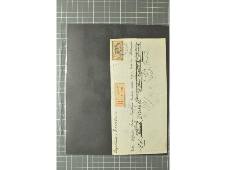1900/34 (ca.), 21 Briefe und Karten, überwiegend deutsche und französische Postanstalten, dabei Reco etc.