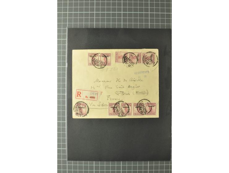 1900/34 (ca.), 21 Briefe und Karten, überwiegend deutsche und französische Postanstalten, dabei Reco etc.