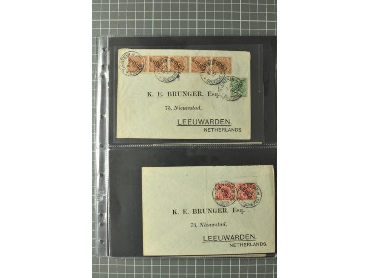 1900/34 (ca.), 21 Briefe und Karten, überwiegend deutsche und französische Postanstalten, dabei Reco etc.
