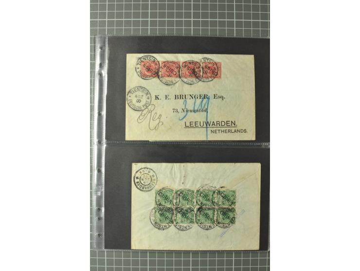 1900/34 (ca.), 21 Briefe und Karten, überwiegend deutsche und französische Postanstalten, dabei Reco etc.