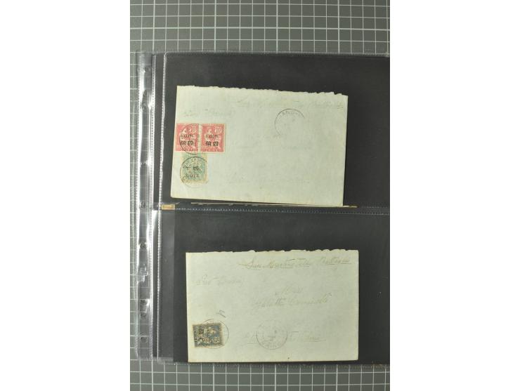 1900/34 (ca.), 21 Briefe und Karten, überwiegend deutsche und französische Postanstalten, dabei Reco etc.