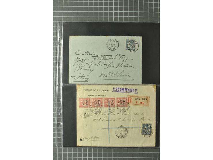 1900/34 (ca.), 21 Briefe und Karten, überwiegend deutsche und französische Postanstalten, dabei Reco etc.