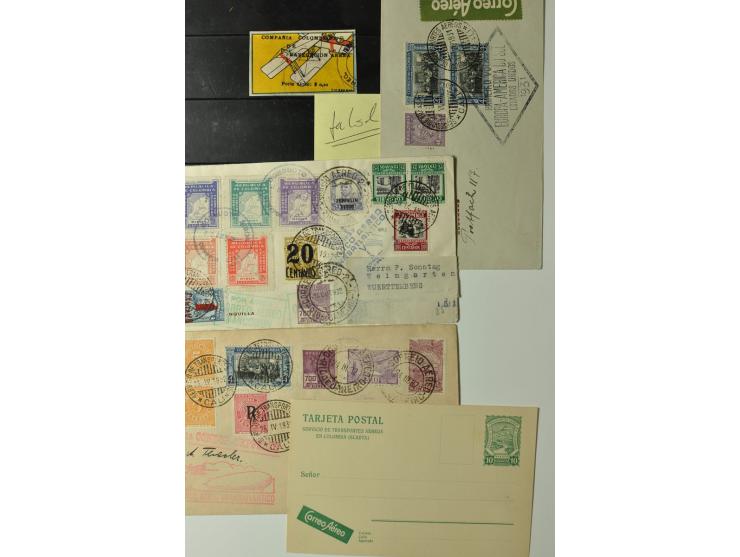 1919/32 (ca.), 23 Flugpostbriefe und -Ganzsachen, meist SCADTA, dabei Kolumbien 264 auf Brief, dazu einige lose Marken