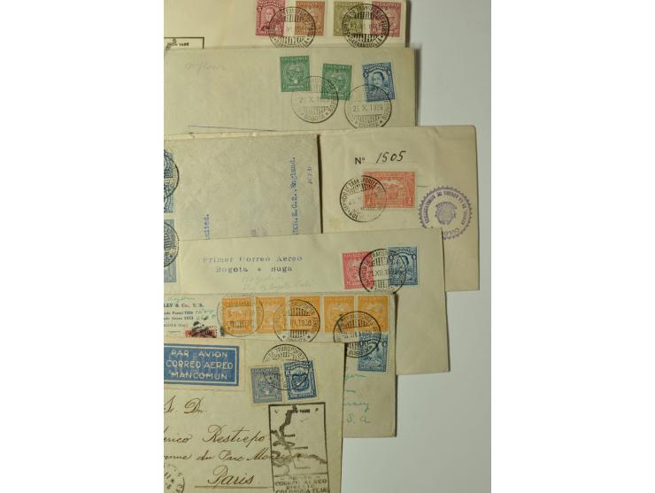 1919/32 (ca.), 23 Flugpostbriefe und -Ganzsachen, meist SCADTA, dabei Kolumbien 264 auf Brief, dazu einige lose Marken