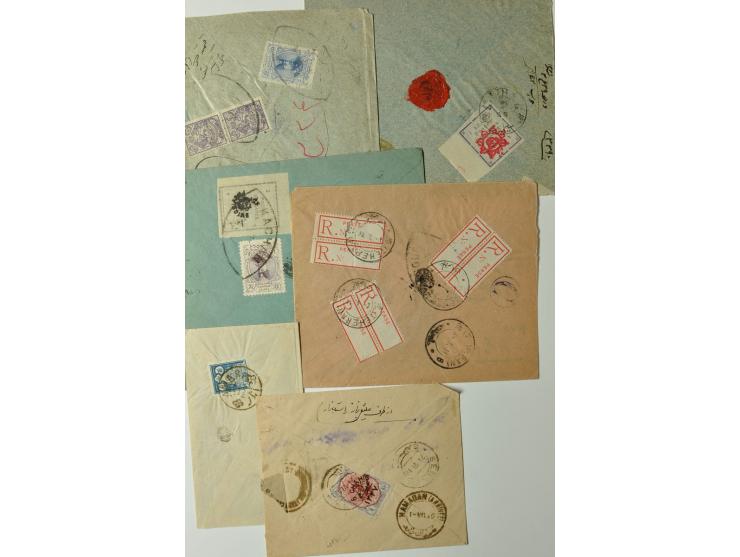 1876/1915, 49 Briefe und 7 Barnamehs, dabei viele interessante Frankaturen, bessere Stempel, diverse teils seltene Zensuren, 