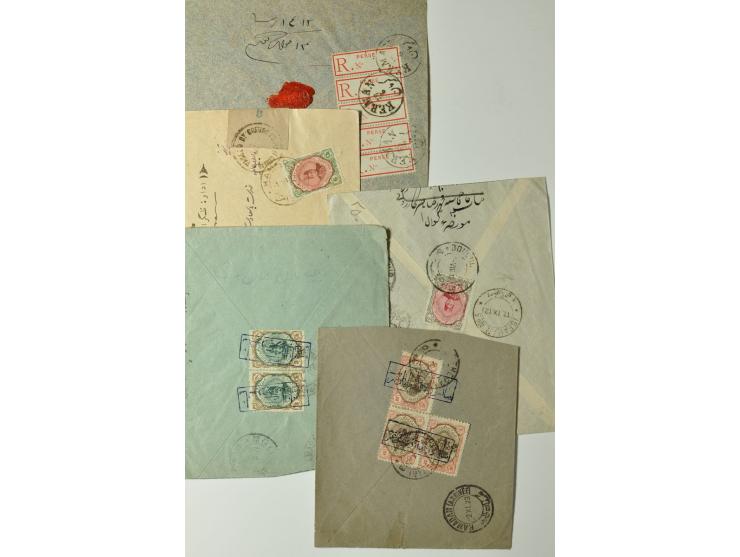 1876/1915, 49 Briefe und 7 Barnamehs, dabei viele interessante Frankaturen, bessere Stempel, diverse teils seltene Zensuren, 