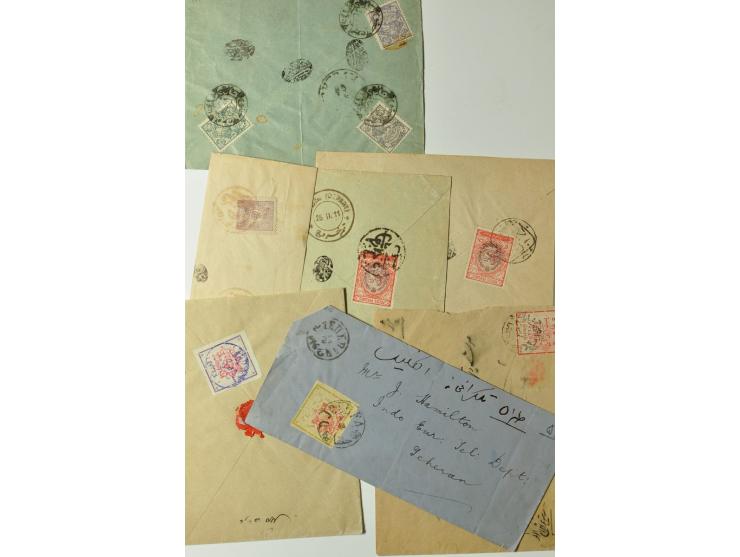 1876/1915, 49 Briefe und 7 Barnamehs, dabei viele interessante Frankaturen, bessere Stempel, diverse teils seltene Zensuren, 