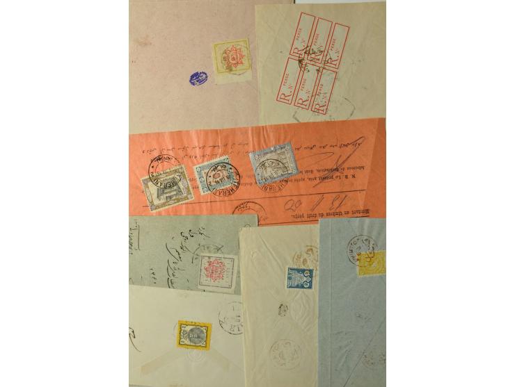 1876/1915, 49 Briefe und 7 Barnamehs, dabei viele interessante Frankaturen, bessere Stempel, diverse teils seltene Zensuren, 