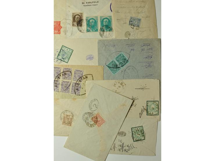 1876/1915, 49 Briefe und 7 Barnamehs, dabei viele interessante Frankaturen, bessere Stempel, diverse teils seltene Zensuren, 
