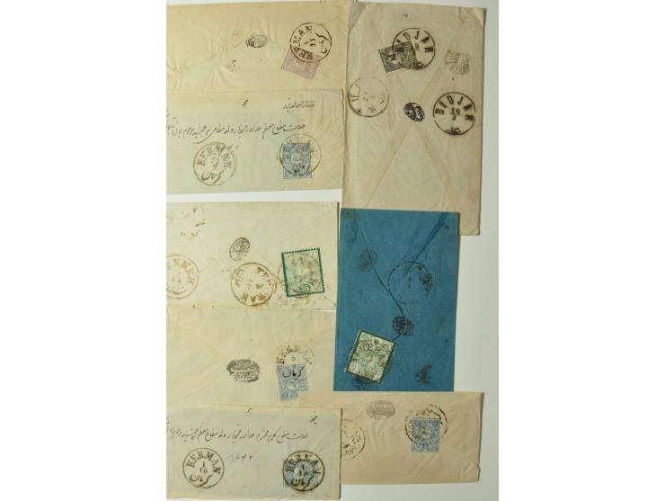 1876/1915, 49 Briefe und 7 Barnamehs, dabei viele interessante Frankaturen, bessere Stempel, diverse teils seltene Zensuren, 