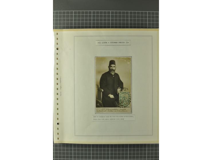 1880/1911 (ca.), Osmanische Periode, Sammlung mit losen Marken, Briefstücken, Briefen und Karten, dabei Telegramme, Formulare