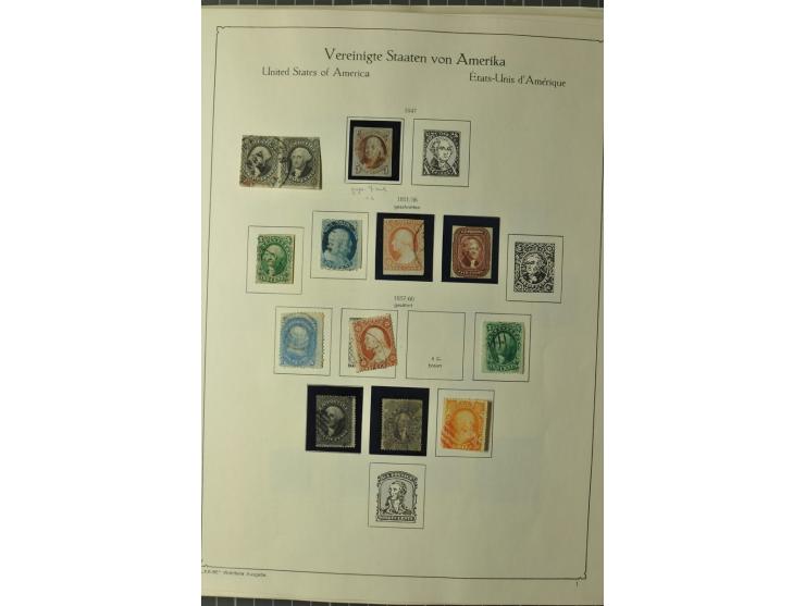 1847/1960 (ca.), ungebrauchte und gestempelte, später teils auch postfrische Sammlung, dabei u.a. Columbus bis auf 4$ komplet