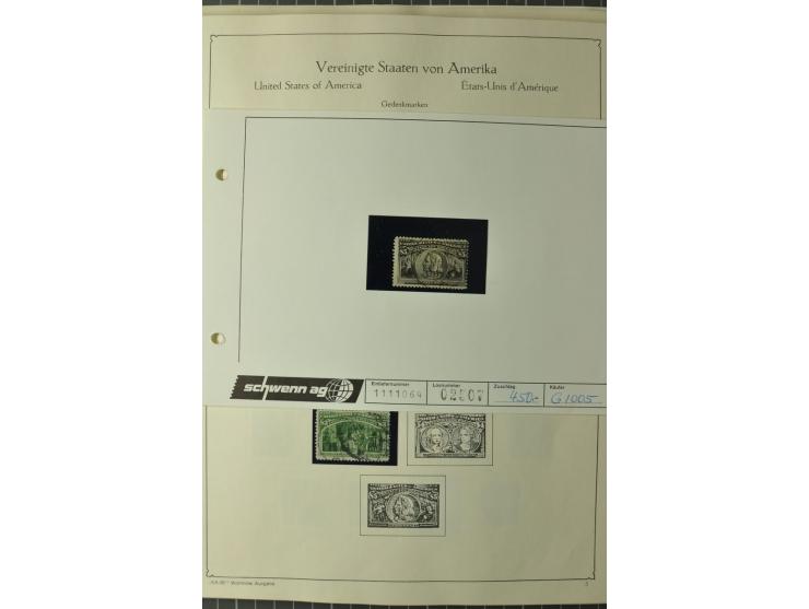 1847/1960 (ca.), ungebrauchte und gestempelte, später teils auch postfrische Sammlung, dabei u.a. Columbus bis auf 4$ komplet