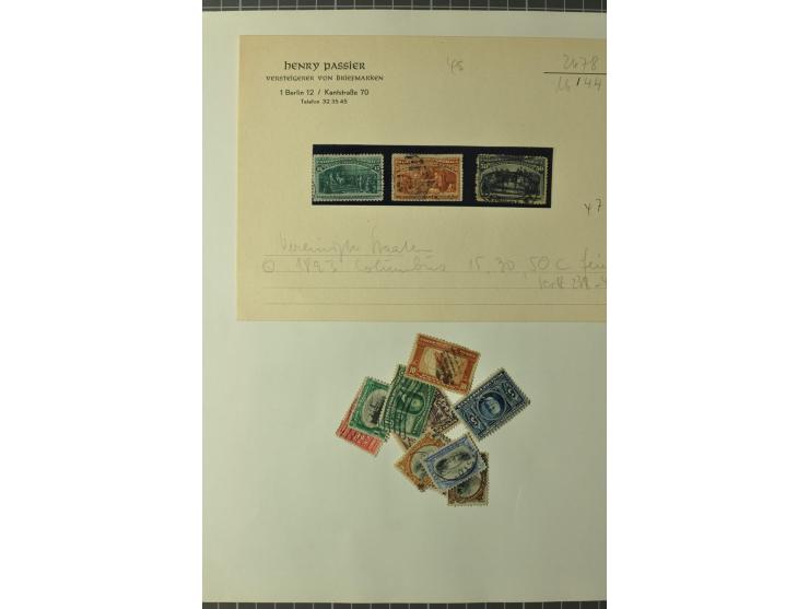 1847/1960 (ca.), ungebrauchte und gestempelte, später teils auch postfrische Sammlung, dabei u.a. Columbus bis auf 4$ komplet