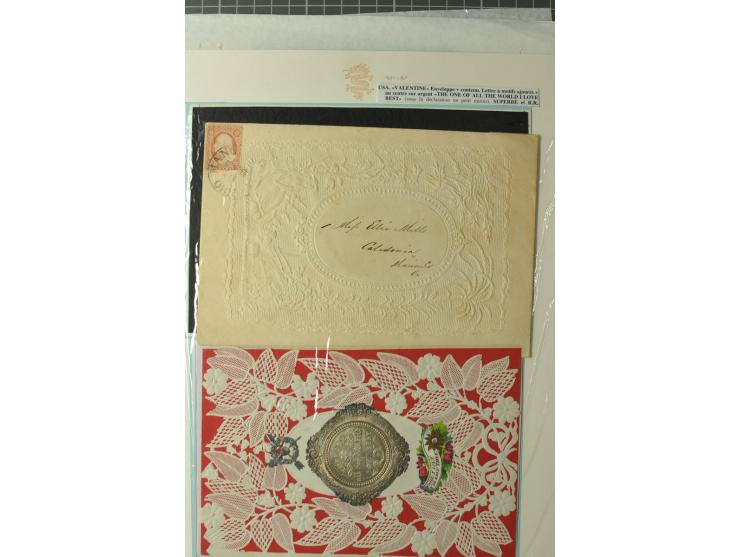 1847/83, aufgezogene Sammlung von 1 unfrankiertem und 12 frankierten Briefen, dabei Mi.-Nr. 1+2 je als Einzelfrankatur, Zierb