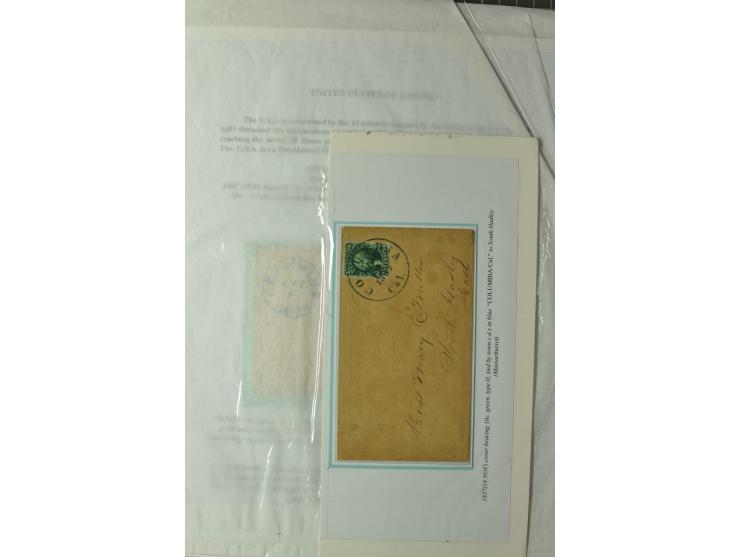 1847/83, aufgezogene Sammlung von 1 unfrankiertem und 12 frankierten Briefen, dabei Mi.-Nr. 1+2 je als Einzelfrankatur, Zierb