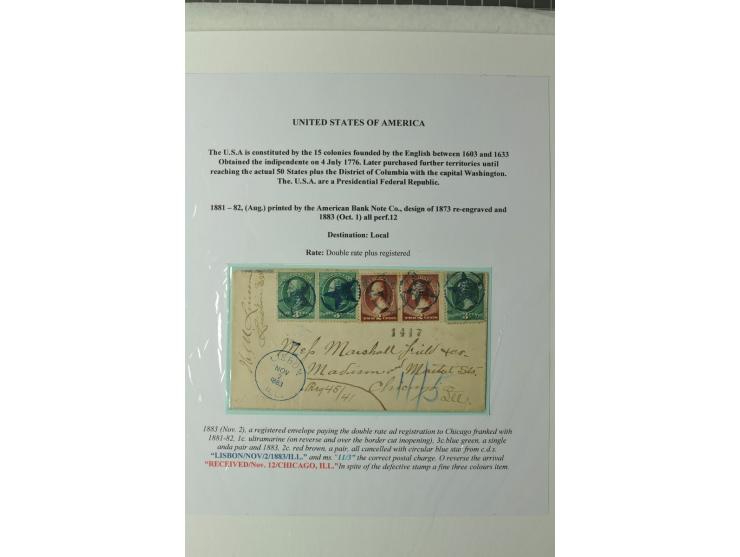 1847/83, aufgezogene Sammlung von 1 unfrankiertem und 12 frankierten Briefen, dabei Mi.-Nr. 1+2 je als Einzelfrankatur, Zierb