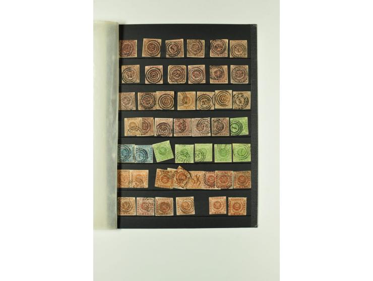 1851/1970, hochinteressante Partie mit vielen besseren Werten dabei u.a. Dänemark Mi.-Nr. 1(25) in verschiedene Farben, Finnl