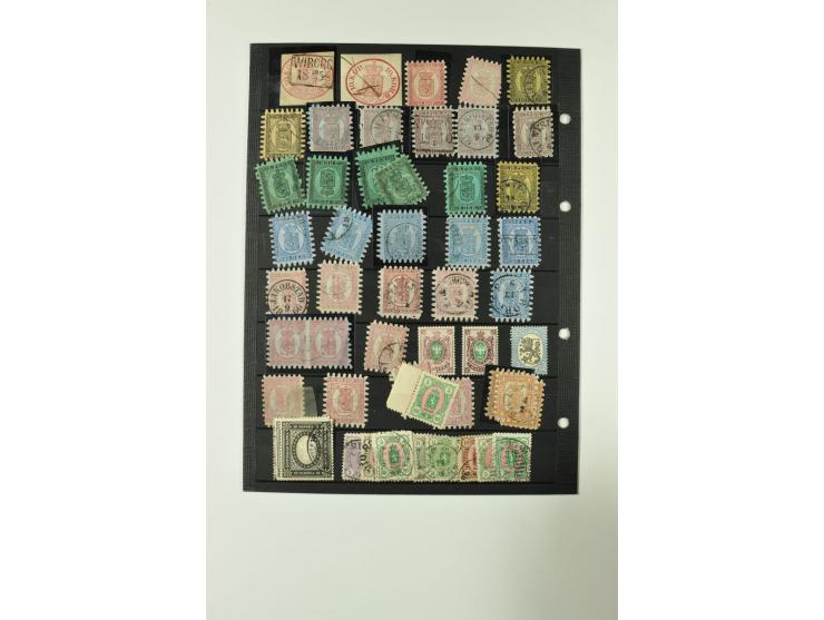 1851/1970, hochinteressante Partie mit vielen besseren Werten dabei u.a. Dänemark Mi.-Nr. 1(25) in verschiedene Farben, Finnl
