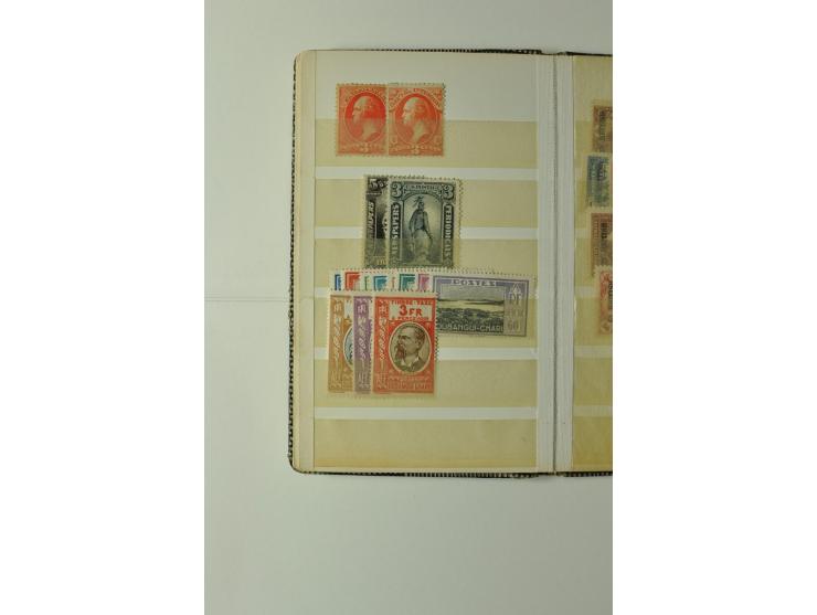 1860/1940 (ca.), kleine Partie im Steckbuch, meist Kolonialausgaben, aber auch USA 2,60$ Zeppelin