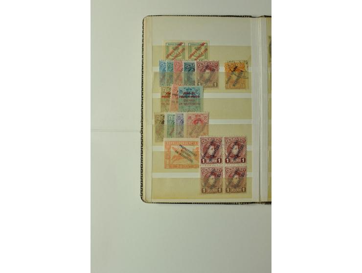 1860/1940 (ca.), kleine Partie im Steckbuch, meist Kolonialausgaben, aber auch USA 2,60$ Zeppelin