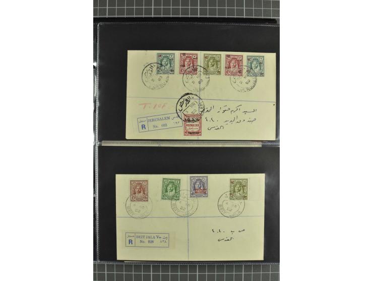 NAHER OSTEN: 1871/1952 (ca.), interessante Partie Briefe und Karten von Irak, Jordanien, Libanon, Palästina, Syrien und Ägypt