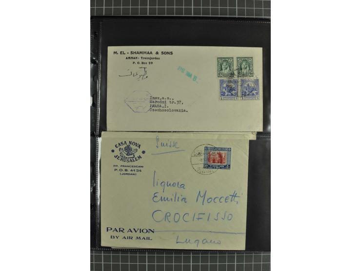 NAHER OSTEN: 1871/1952 (ca.), interessante Partie Briefe und Karten von Irak, Jordanien, Libanon, Palästina, Syrien und Ägypt