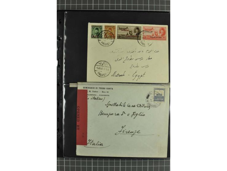 NAHER OSTEN: 1871/1952 (ca.), interessante Partie Briefe und Karten von Irak, Jordanien, Libanon, Palästina, Syrien und Ägypt