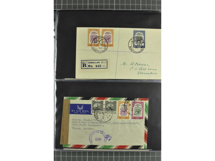 NAHER OSTEN: 1871/1952 (ca.), interessante Partie Briefe und Karten von Irak, Jordanien, Libanon, Palästina, Syrien und Ägypt