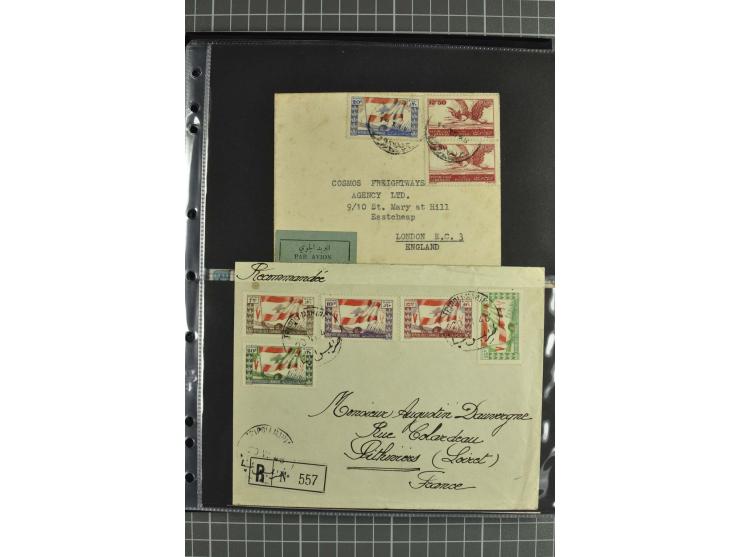 NAHER OSTEN: 1871/1952 (ca.), interessante Partie Briefe und Karten von Irak, Jordanien, Libanon, Palästina, Syrien und Ägypt