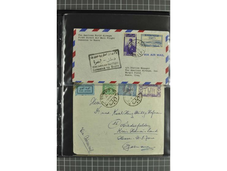 NAHER OSTEN: 1871/1952 (ca.), interessante Partie Briefe und Karten von Irak, Jordanien, Libanon, Palästina, Syrien und Ägypt