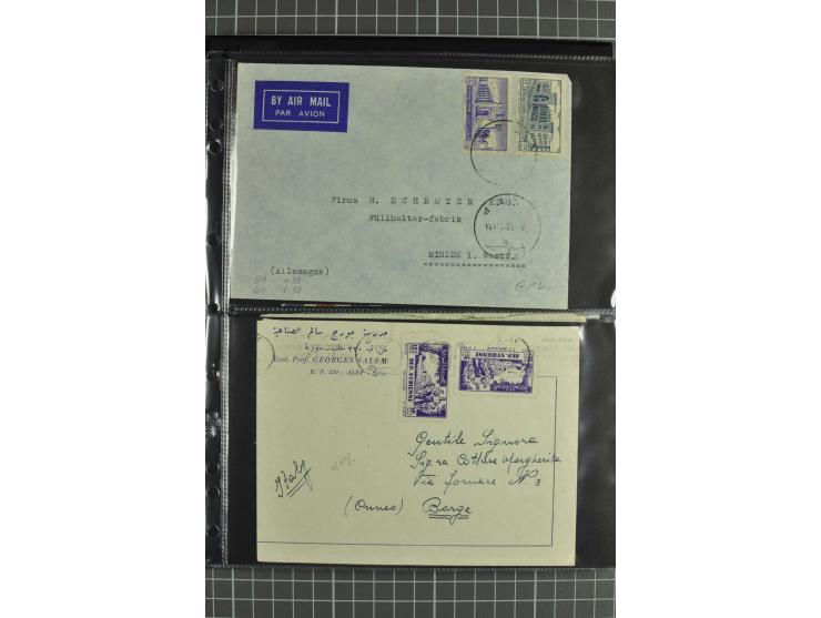NAHER OSTEN: 1871/1952 (ca.), interessante Partie Briefe und Karten von Irak, Jordanien, Libanon, Palästina, Syrien und Ägypt