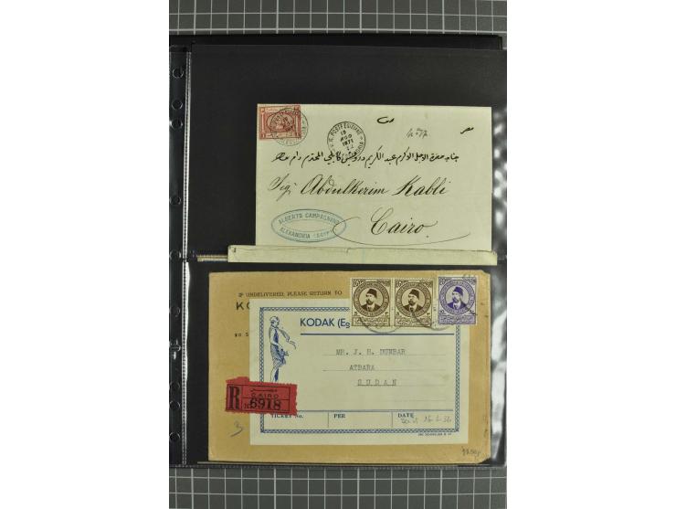 NAHER OSTEN: 1871/1952 (ca.), interessante Partie Briefe und Karten von Irak, Jordanien, Libanon, Palästina, Syrien und Ägypt