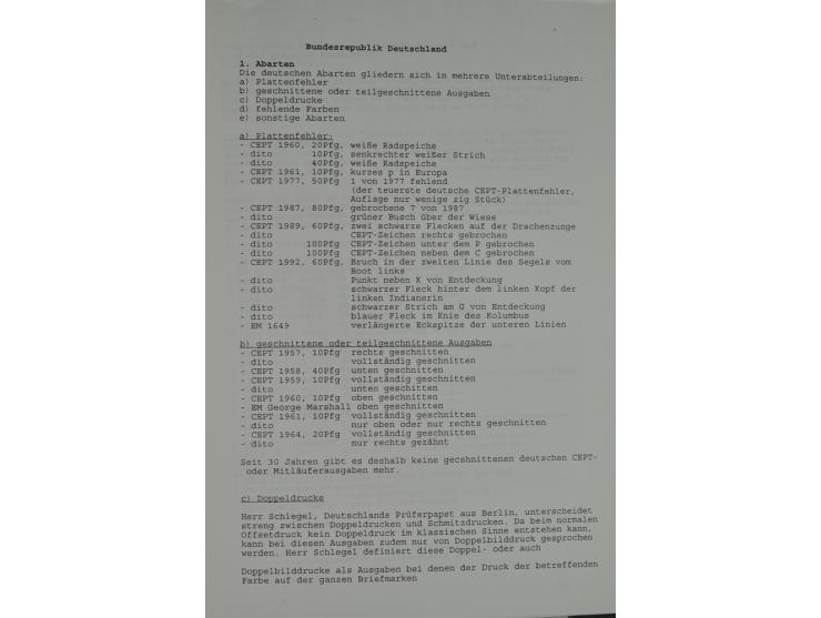 1950/2000, Großartige Spezialsammlung - Siehe beiligenden 8-seitigen Flyer
Für Abbildungen der kompletten Sammlung siehe www