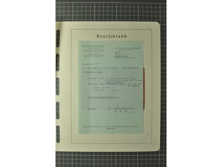 1912, Rhein/Main, postfrische, ungebrauchte und gestempelte Sammlung mit u.a. Mi.-Nr. IV und IV F ungebraucht, dazu 7 Karten 