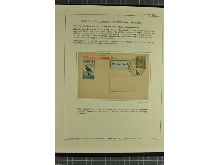 1912/35, 40 Briefe/Karten von meist Erst- und Sonderflügen incl. etwas Gebiete; sauber aufgemacht auf Albenblättern im Album