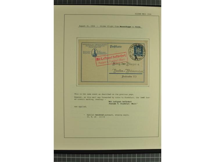 1912/35, 40 Briefe/Karten von meist Erst- und Sonderflügen incl. etwas Gebiete; sauber aufgemacht auf Albenblättern im Album