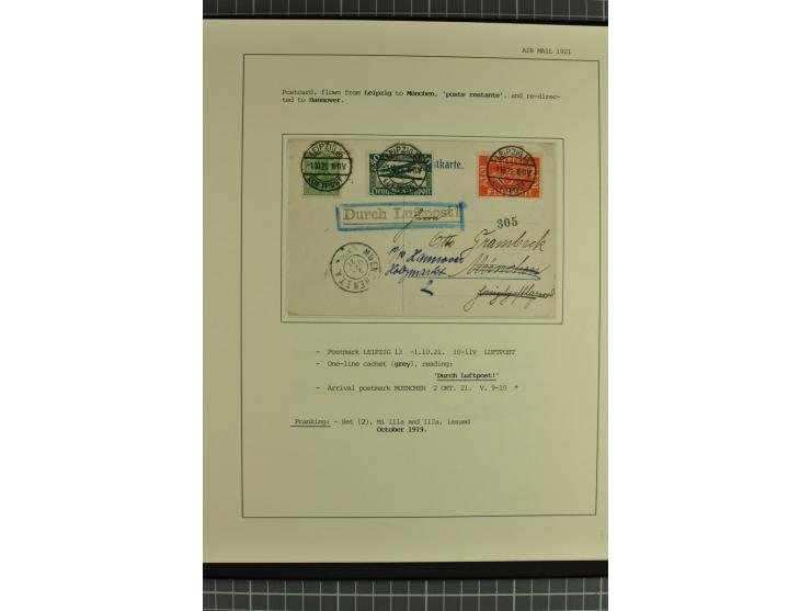 1912/35, 40 Briefe/Karten von meist Erst- und Sonderflügen incl. etwas Gebiete; sauber aufgemacht auf Albenblättern im Album