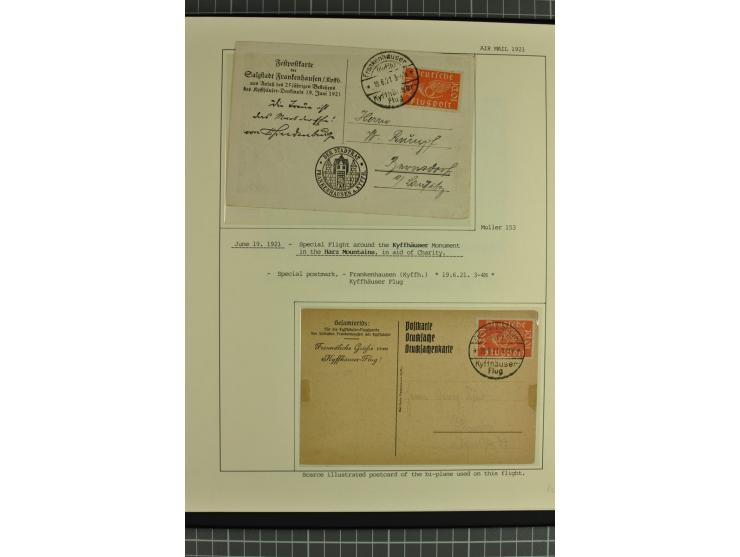 1912/35, 40 Briefe/Karten von meist Erst- und Sonderflügen incl. etwas Gebiete; sauber aufgemacht auf Albenblättern im Album