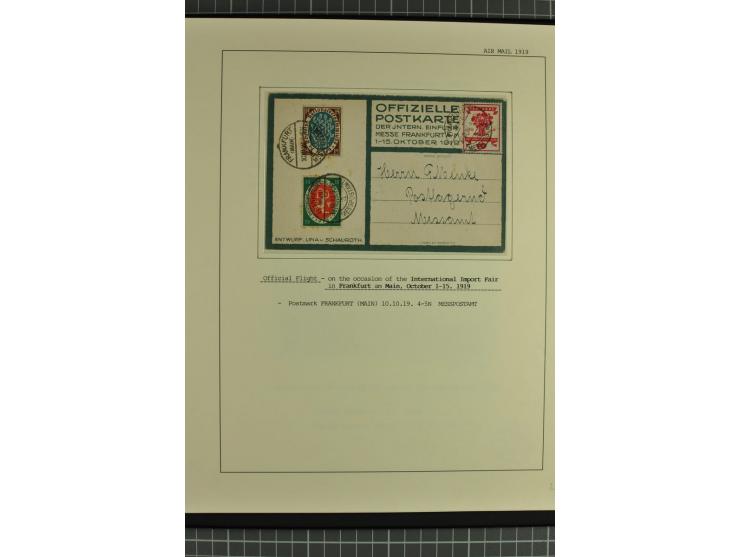 1912/35, 40 Briefe/Karten von meist Erst- und Sonderflügen incl. etwas Gebiete; sauber aufgemacht auf Albenblättern im Album
